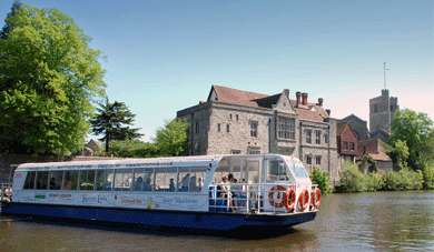 The Kentish Lady, close to her mooring in the Town Centre of Maidstone